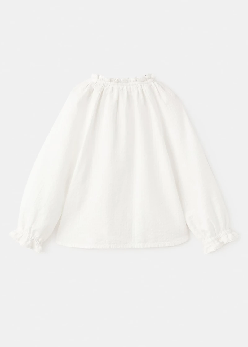 Embroidered cotton blouse