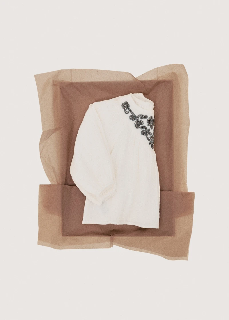 Beaded embroidered blouse