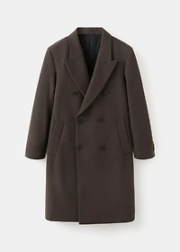 Relaxed-fit double-breasted wool coat