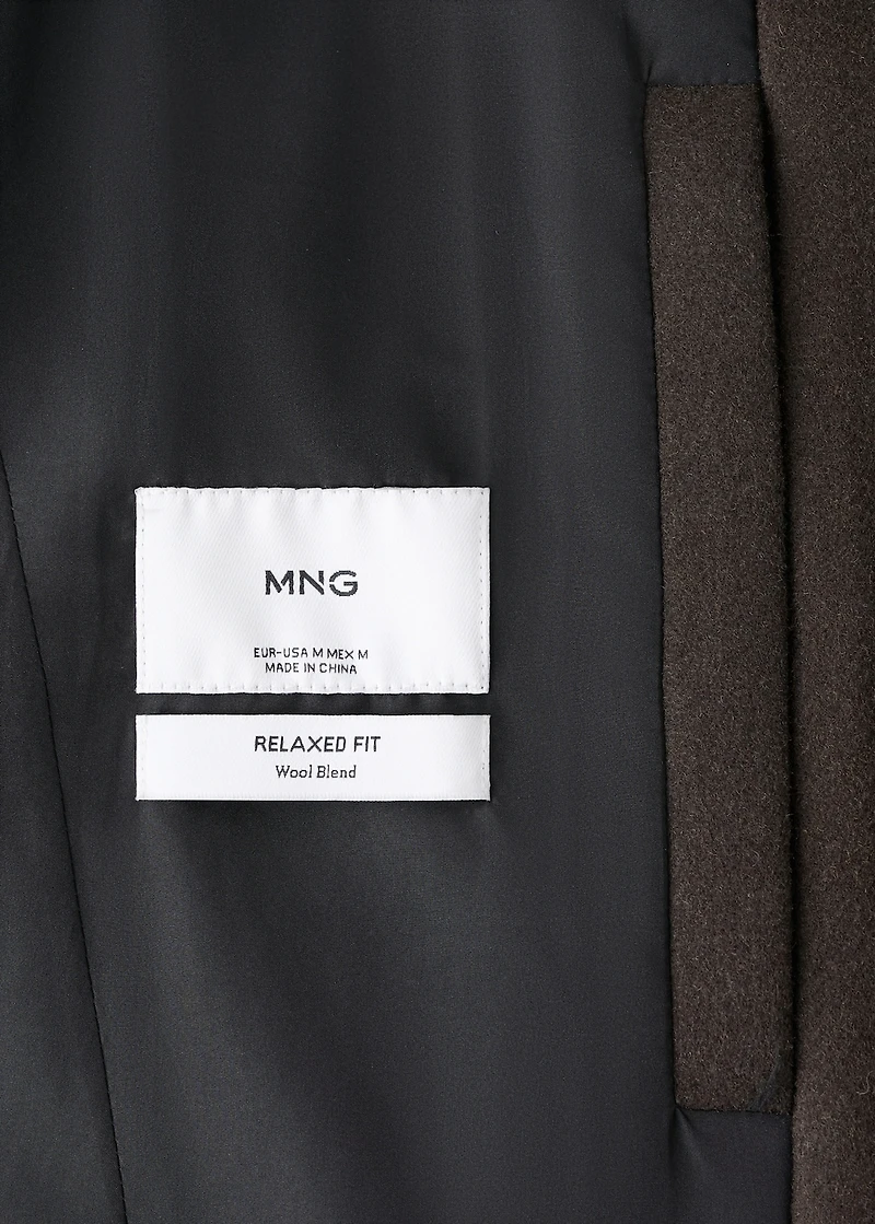 Relaxed-fit double-breasted wool coat