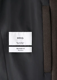 Relaxed-fit double-breasted wool coat