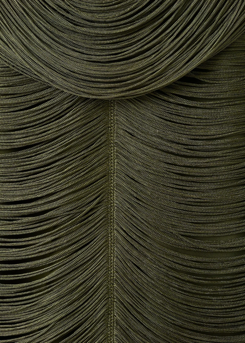 Fringed dress with low back