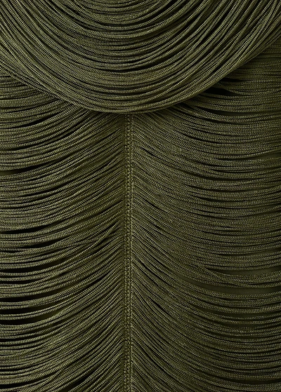 Fringed dress with low back