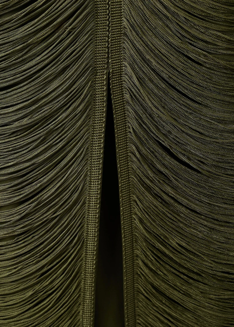 Fringed dress with low back