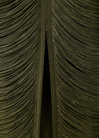 Fringed dress with low back