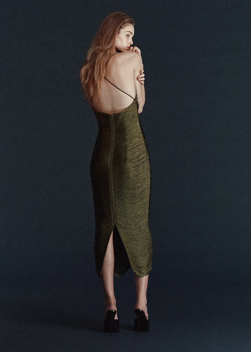 Fringed dress with low back