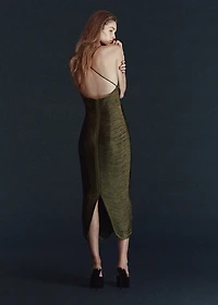 Fringed dress with low back