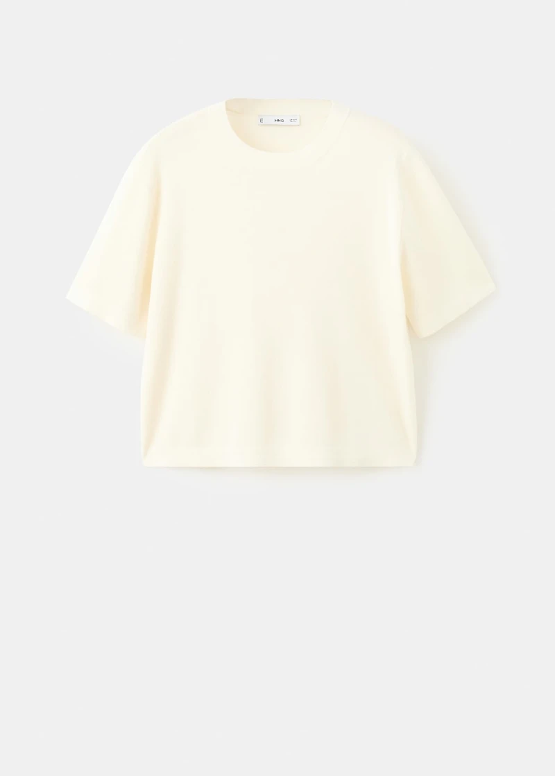 Short-sleeved wool sweater