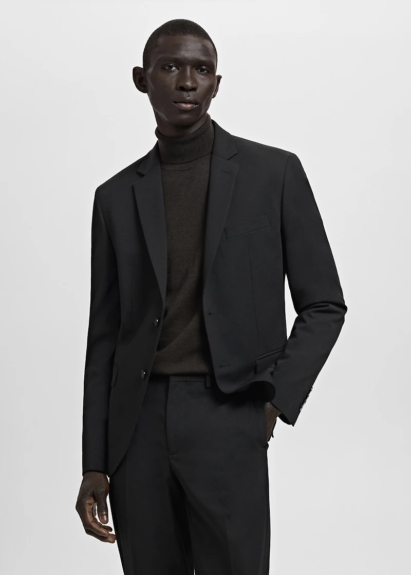 Super slim-fit suit jacket stretch fabric