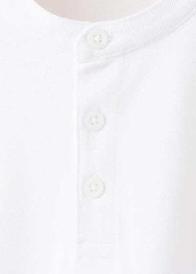 Printed cotton polo shirt