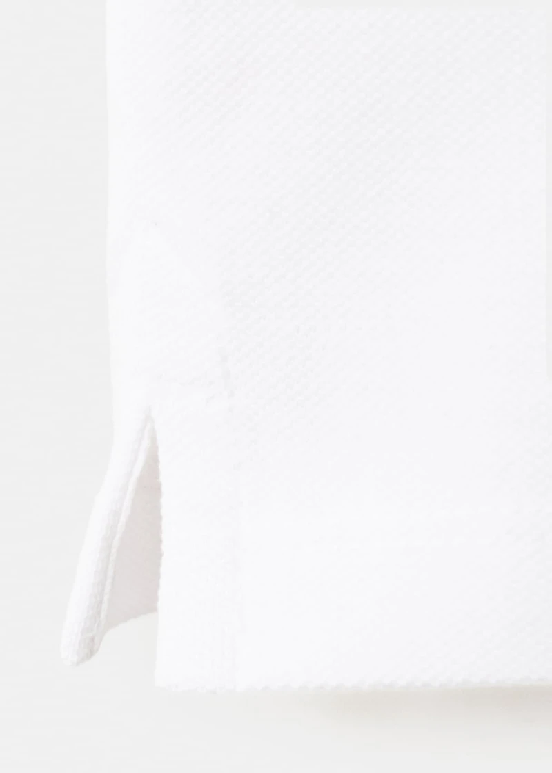 Printed cotton polo shirt