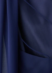 Asymmetrical dress with scarf