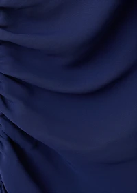 Asymmetrical dress with scarf