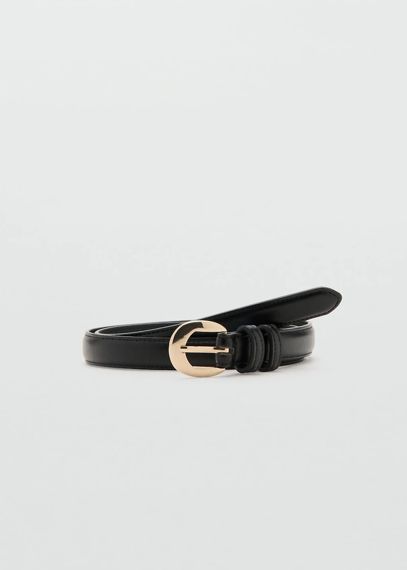 Buckle skinny belt