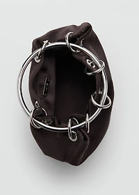 Handbag with metal handle