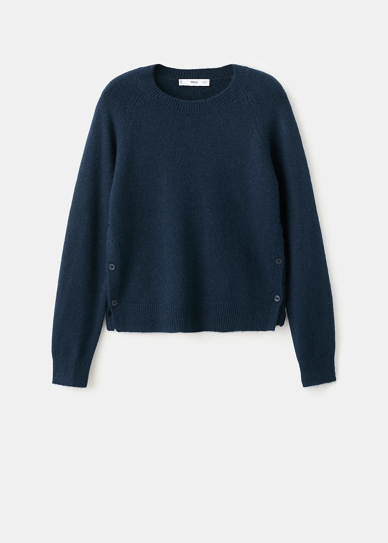 Buttons detail knit sweater