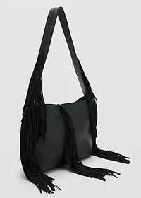 Fringed leather bag