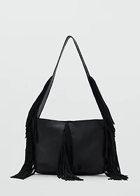 Fringed leather bag