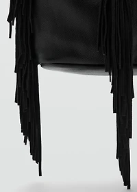 Fringed leather bag