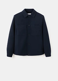 Wool-blend jacket with pockets