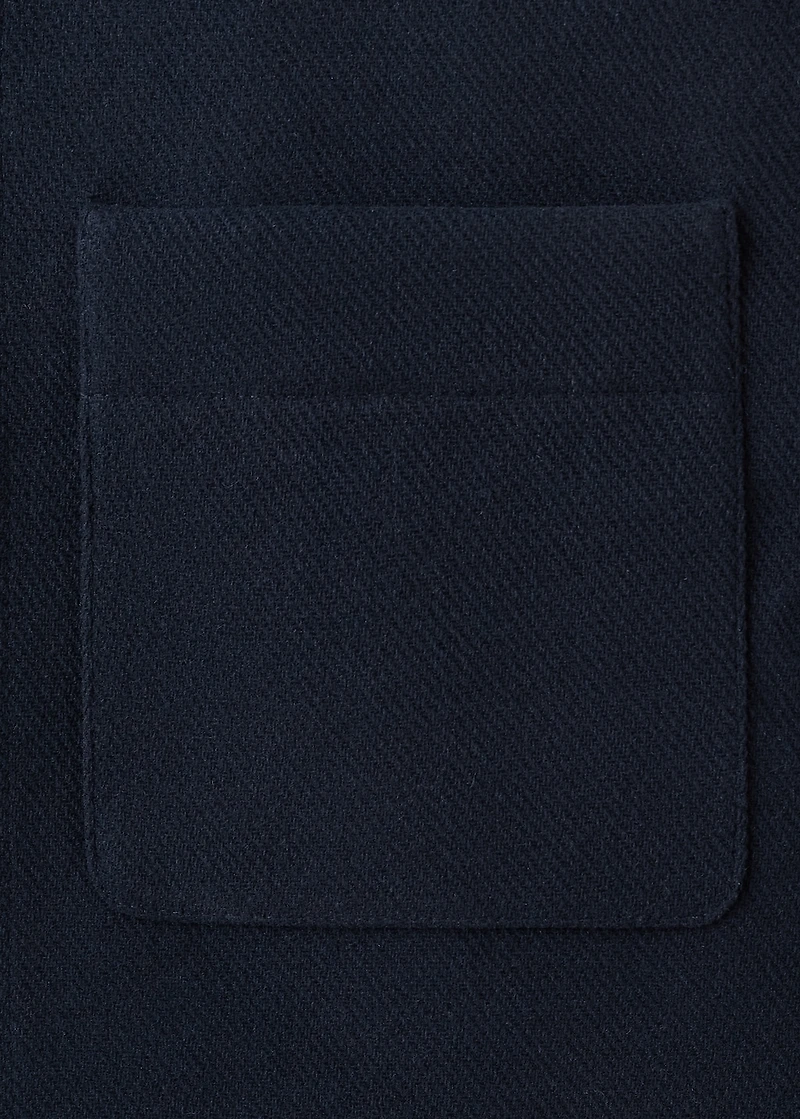 Wool-blend jacket with pockets