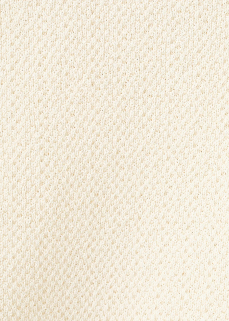 Short-sleeve knitted polo shirt