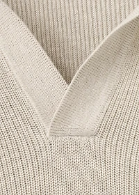 Structured cotton knitted polo shirt