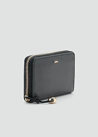 Medium wallet with mini-bead embellishment