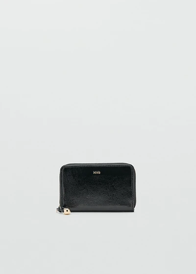 Medium wallet with mini-bead embellishment