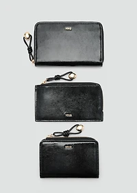 Medium wallet with mini-bead embellishment