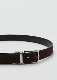 Reversible nappa leather belt