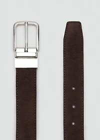 Reversible nappa leather belt