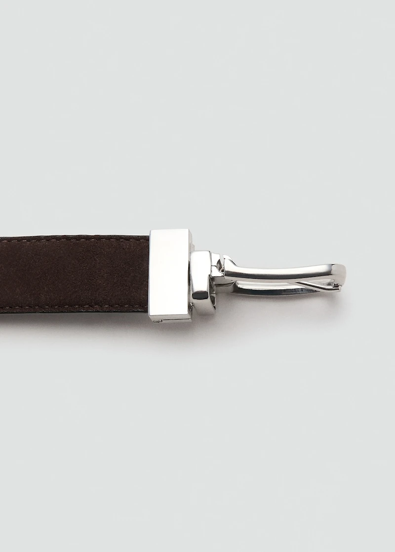Reversible nappa leather belt