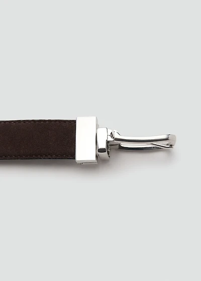 Reversible nappa leather belt