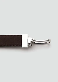 Reversible nappa leather belt