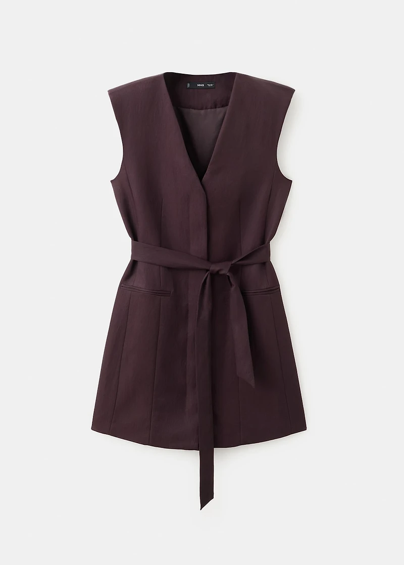 Lyocell dress with belt