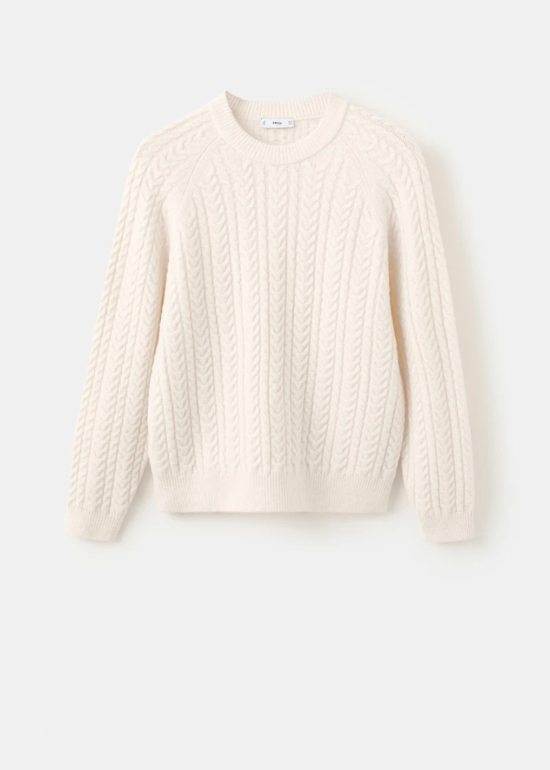 Braided knitted sweater