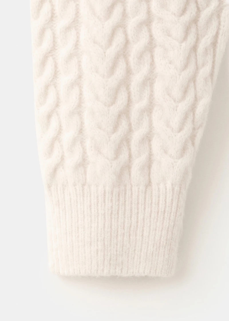 Braided knitted sweater