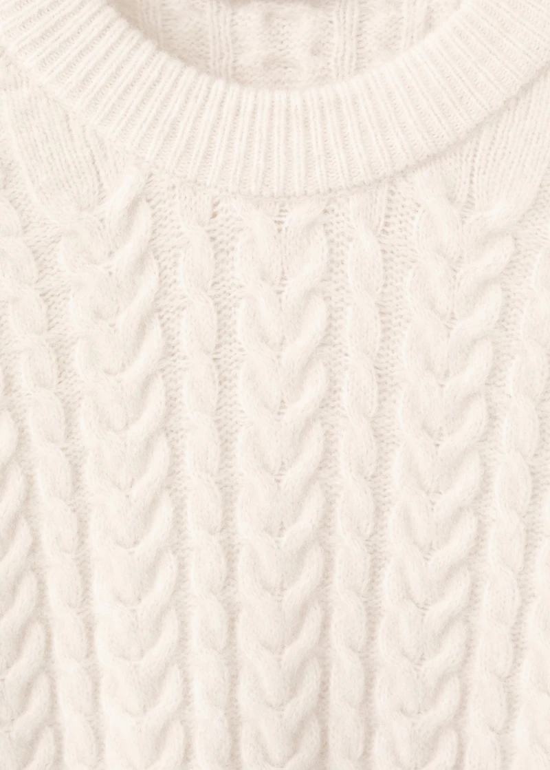 Braided knitted sweater