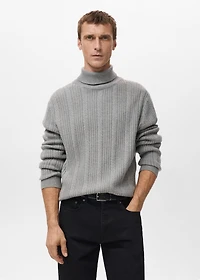 Structured turtleneck sweater