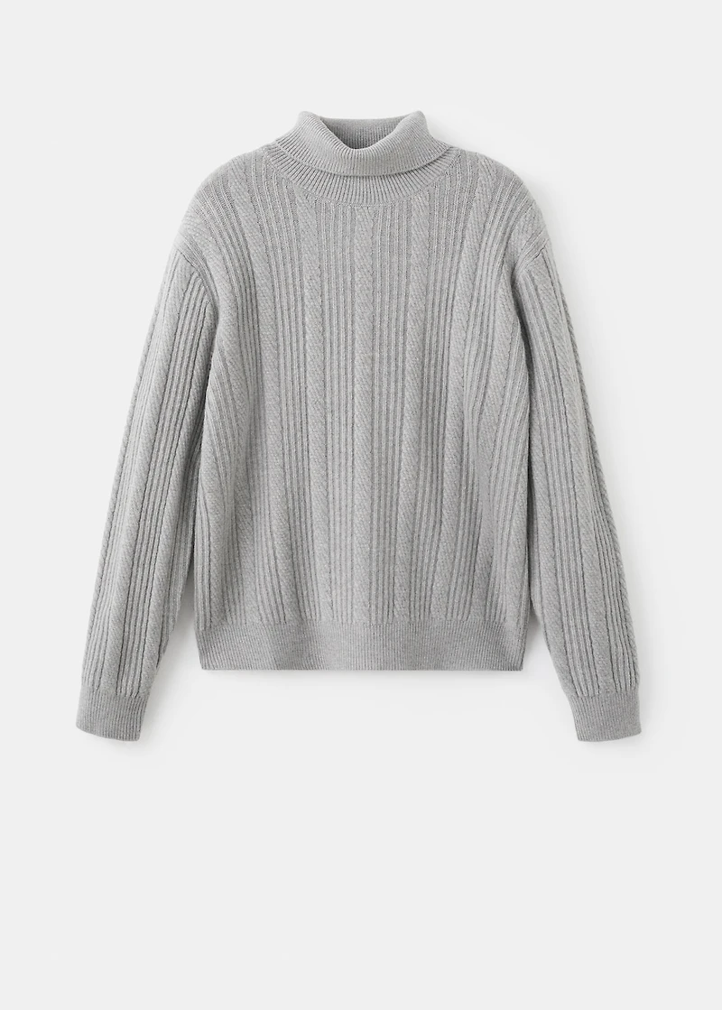 Structured turtleneck sweater