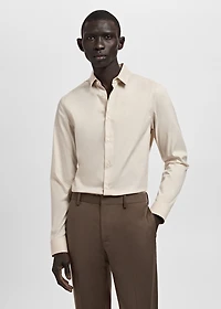 Slim fit cotton suit shirt