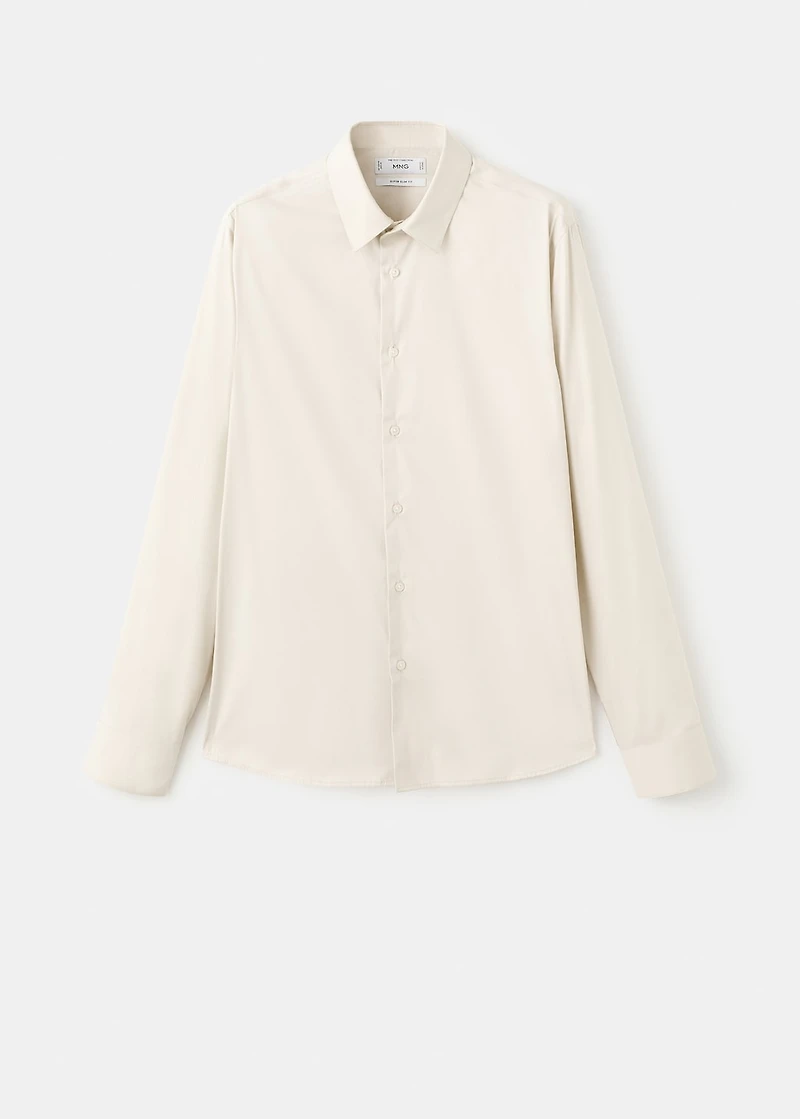 Slim fit cotton suit shirt