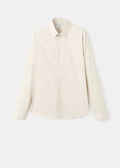 Slim fit cotton suit shirt