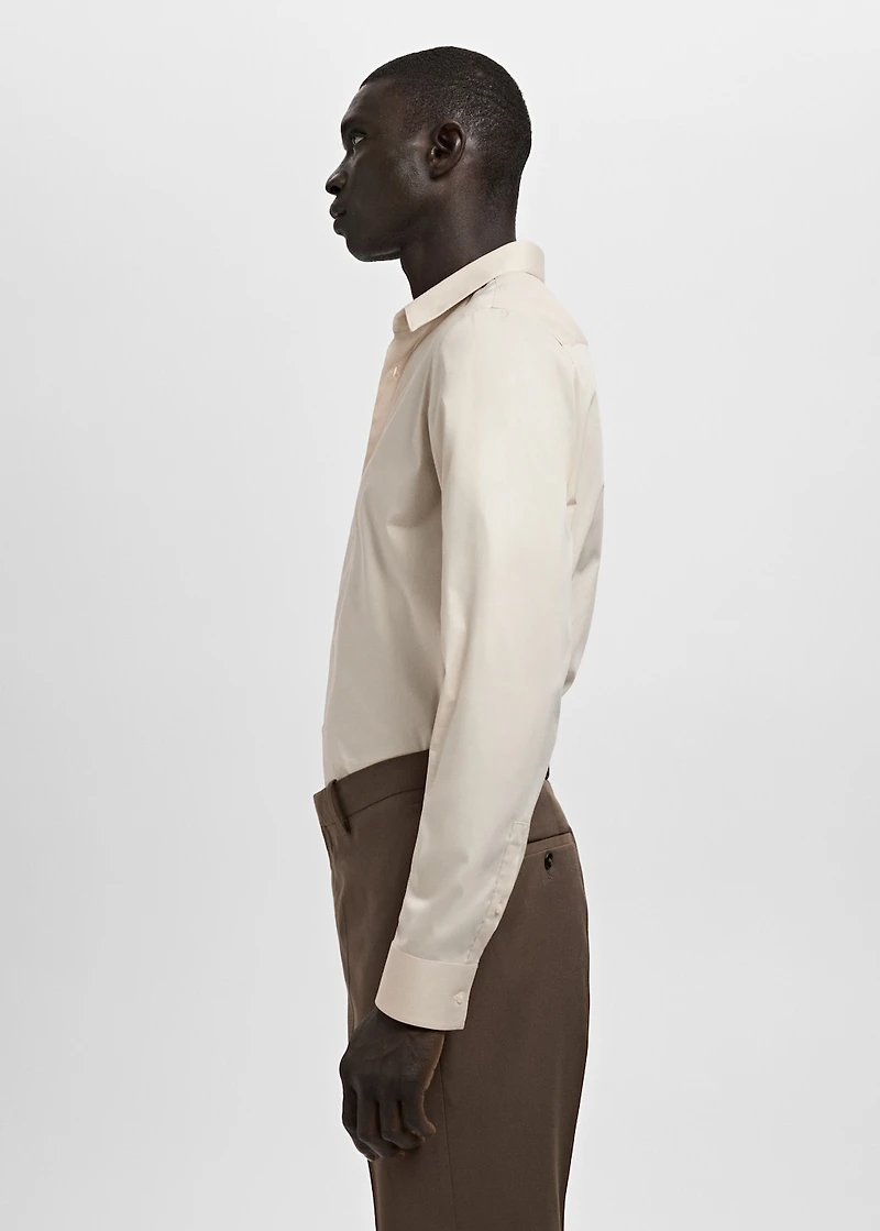 Slim fit cotton suit shirt