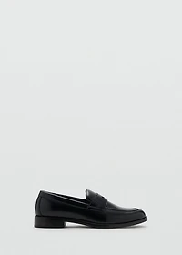 Nappa leather-effect moccasins