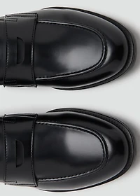 Nappa leather-effect moccasins