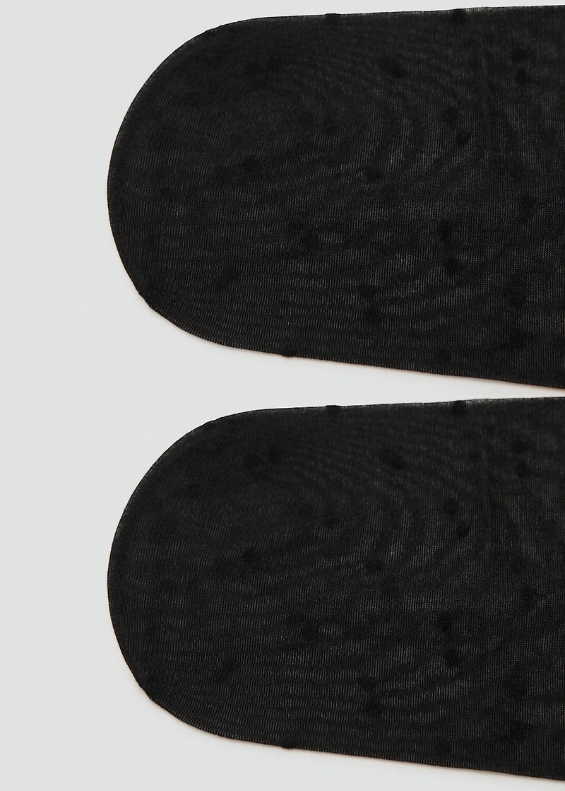 Polka-dot sheer stockings