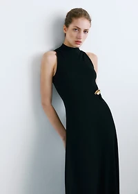 Knitted dress with metal detail