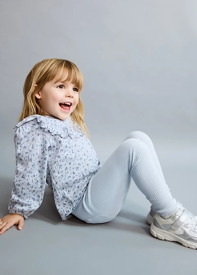 Cotton ribbed leggings